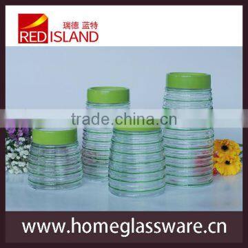 Wholesale 1set Glass Canister Jar With Plastic Lid and Hand Painted photo-2