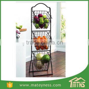 Storage Metal Kitchen 3 Tier Fruit Basket Stand photo-2