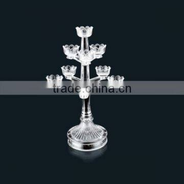 Lead-free crystal wholesale glass tall candelabras and flower stands