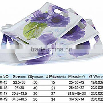 (W23.5XL33cm) Melamine Handle Tray