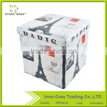 Hot Sale Latest Design PVC Printing Small Ottomans photo-3