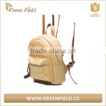 Brown Kraft Paper School Bag Backpack, Washable Paper Bag for Students photo-4