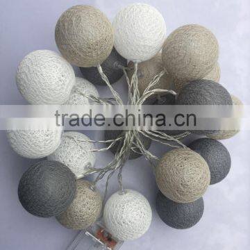 Multi-color christmas decorative cotton ball LED string lights