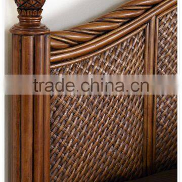 Home Modern Rattan Wicker King Size Bed ,Bedroom Furniture photo-3
