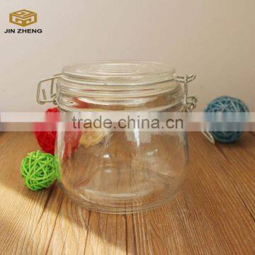 High quality 500ml glass canister glass dessert jar