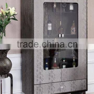 C107 Luxury Modern Bookcase Wine Display Cabinet With Tempered Glass photo-2