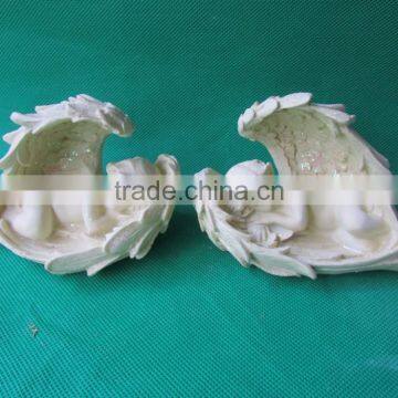 The resin little white sleeping angel sculpture