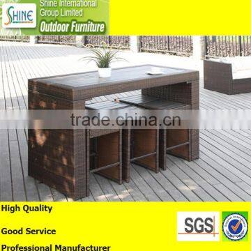 Outdoor Furniture Garden Furniture Rattan Wicker Stool And Table For Bar