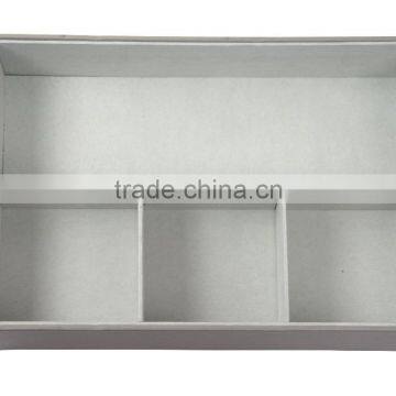 High Quality 4 Compartment Faux Leather Jewelry Storage Box With Flocking Inside photo-2