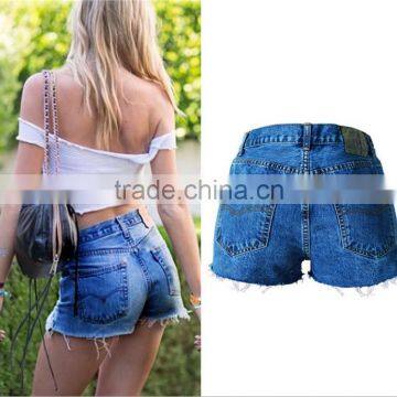 Top Quality Classic Denim Jeans Washed Slim Fit Sexy Denim Hot Shorts for Women photo-2