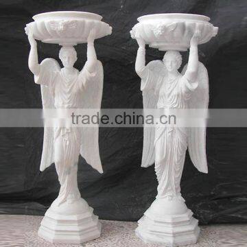 garden outdoor decoration stone carving white marble stand for statue