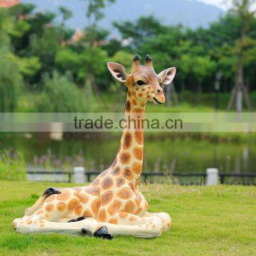 Promotion Wholesale Fiberglass Giraffe Animal Resin Sculptures photo-4
