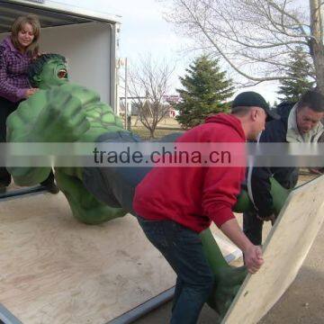 Outdoor Garden Decoration Fiberglass Material Life Size Hulk Statue for Sale photo-6