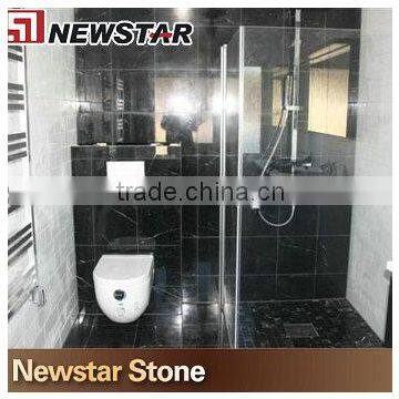 Newstar Nero Marquina China Polished Black Marble Tile With White Vein photo-3
