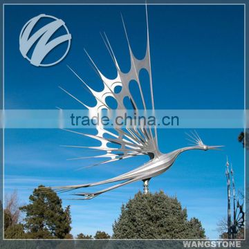 Stainless Steel Flying Abstract Bird Sculptures