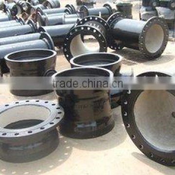 Custom Made Cast Nodular Iron Bitumen Coating Double Flange Pipe