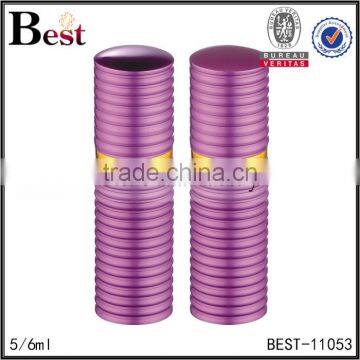 2017 Hot New Products Cosmetic Packaging 5ml 6ml Purple Pocket Glass Perfume Bottle Screw Spray Aluminum Cover Bottle Perfume photo-3