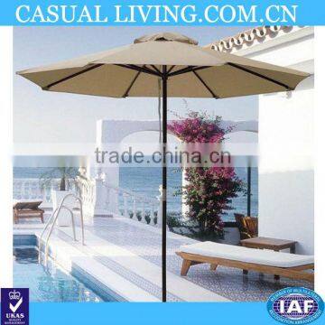 9 Ft Outdoor Market Rectangular Patio Umbrella with Tilt and Crank, 8 Steel Ribs and Wind Vent,100%polyester