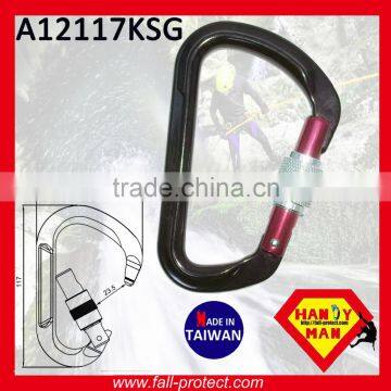Made Of Aluminum Mountain Climbing Screw Lock Carabiner With D Type photo-3