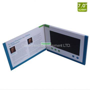 Customized 7 inch 512M, 1G LCD Greeting Card Video - brochure with 4C printing