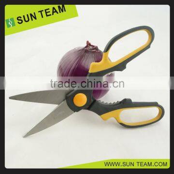 SK020 8" serrated edge magnetic kitchen scissors with double injection handle