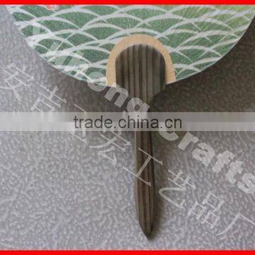 Environmental Paper Round Fan With Wood Handle photo-3