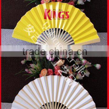 Customized one side printing paper fan for promotion