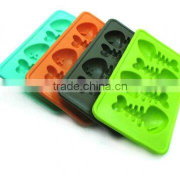 Food grade cool fish bone shape Silicone Ice tray