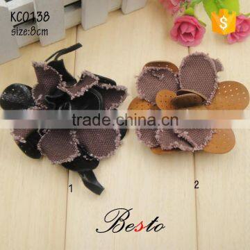 Decorative handmade leather fabric flower for women shoes