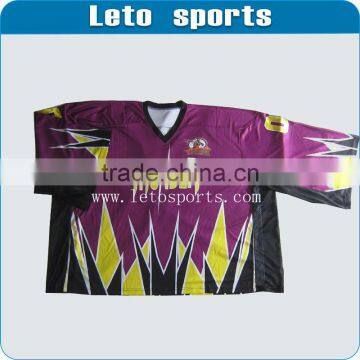 Full Sublimated Uniform Team Wear Top Custom Ice Hockey Lacrosse Jersey