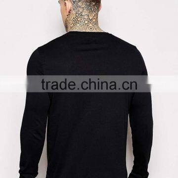 2016 Hot Sale Fashion Men 100% Cotton Long Sleeve Tshirt photo-3