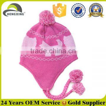 Baby earflaps tap beanie custom hat