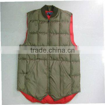 50D polyester taffeta with 100%polyester mens winter warm vest