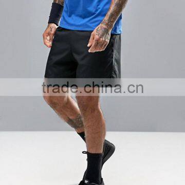 High Quality New Design Custom 100% Polyester Black Men's Fashion Gym Sport Running Shorts