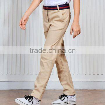 Wholesale Cotton Khaki School Pants With Elastic Waist For Juniors Boys photo-5