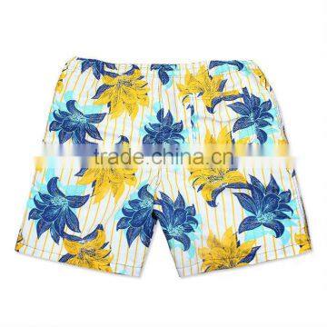 2016 latest cargo shorts 100%cotton print summer beach man pants