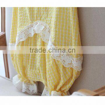 Hot Selling Boutique Seersucker Fabric Baby Girl Romper photo-4