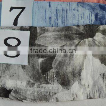 Fashion New Coming Ladies Viscose Voile Chiffon Scarf With Flower Printing photo-4