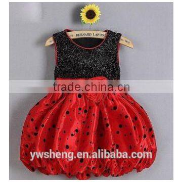 2016 New Summer Baby Girl Polka Dot Dress Princess Dress Lantern Puffy Pettiskirt Tutu photo-2