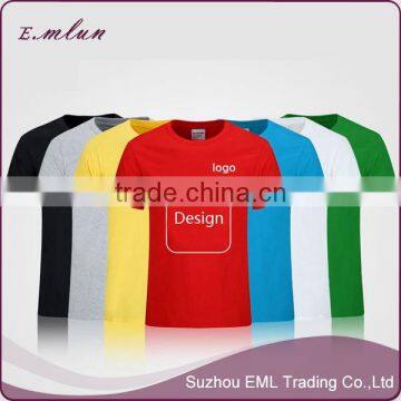 Custom latest design T shirt printed logo wholesale round neck cotton short sleeved t-shirt