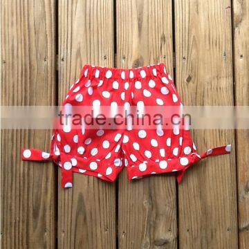 Hot Sale Baby Clothes Boutique Kids Girls Solid Clolor Icing Shorts Children Polka Dot Design Blank Board Pant