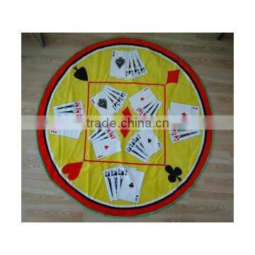 China Supplier100% Cotton Printed Circle Beach Towel With Elastic photo-5