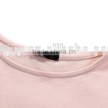 Women Sweet Pink Knitting Piece Before Printing the Waist Rope Bat Sleeve Dress photo-4