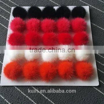 Real Rabbit Fluffy Fur Pom Poms/real Pom Poms/real Mink Fur Poms Sdmq-101 photo-6