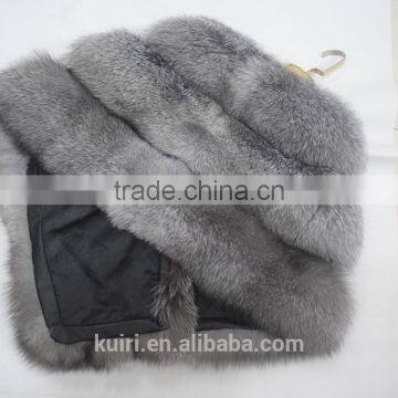High-grade Winer Women Fur Coat Real Sliver FOX Fur Wrap photo-4