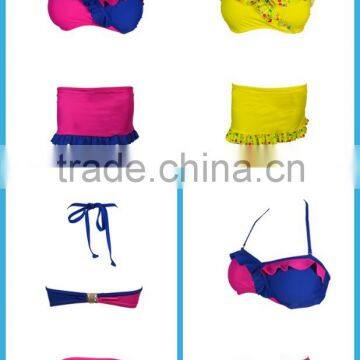 Custom Bikini Skirt Set With Print Ruffle Lady Bikini OEM Custom Sexy Bikini Girls photo-6