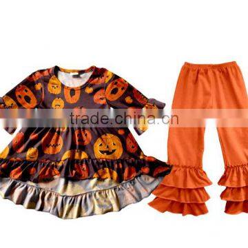 Fashion Baby Halloween Outfit Fall Baby Girls Outfit Girls Stripes Ruffle Pant Outfit Child Clothing Set Kids Clothes photo-6