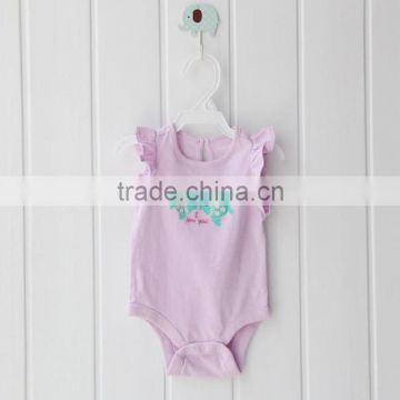 Purple Cartoon Baby Girl Rompers