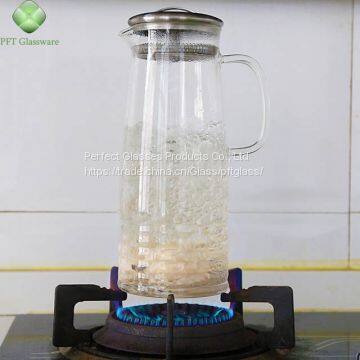 Water Bottle Wholesale Glass Bottle Wholesale Water Jug Glass Decanter Glass Bottle for Kitchen Resturant and Hotel photo-2