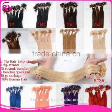 Factory Frice Nail Hair Extension Tangle Free No Shedding Brazilian Human Hair Pre Bonded U Tip Hair photo-6